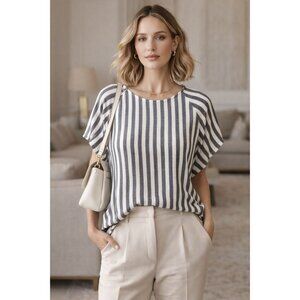 Gibson Latimer Striped Comforcore Top | Coastal Silent Luxury | XL